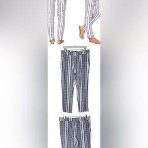 Tommy Bahama Navy and White Cotton Pants with Full Lining size Medium